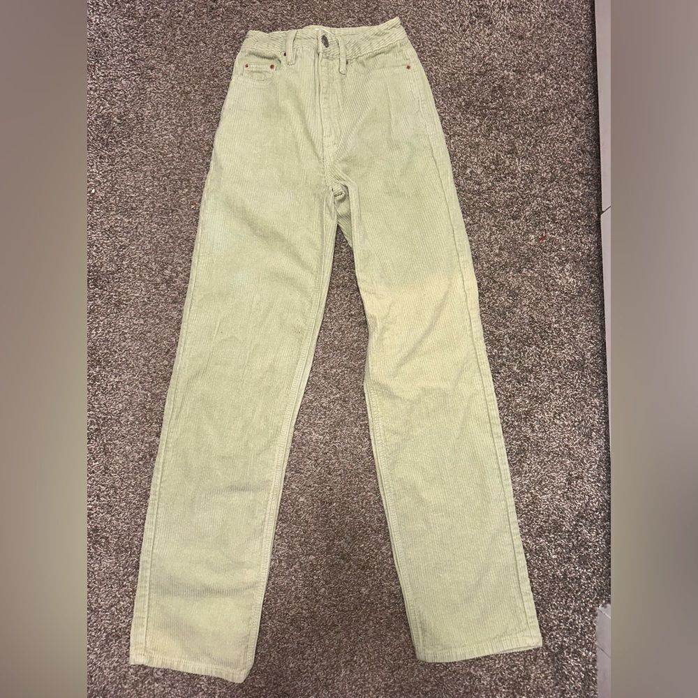 Green Corduroy PacSun Jeans